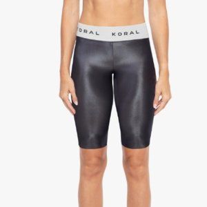 Like New Koral High Rise Infinity Shorts in Lead/White Size Small